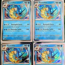 ( Lot Of 4 )Gyrados 043/193 Holo Rare Paldea Evolved Pokémon Card