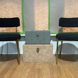 Set Of 2 Black Dining Chairs