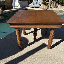Vintage Oak Dining Table with Extension