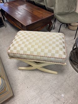 Upholstered Ottoman with X-Base