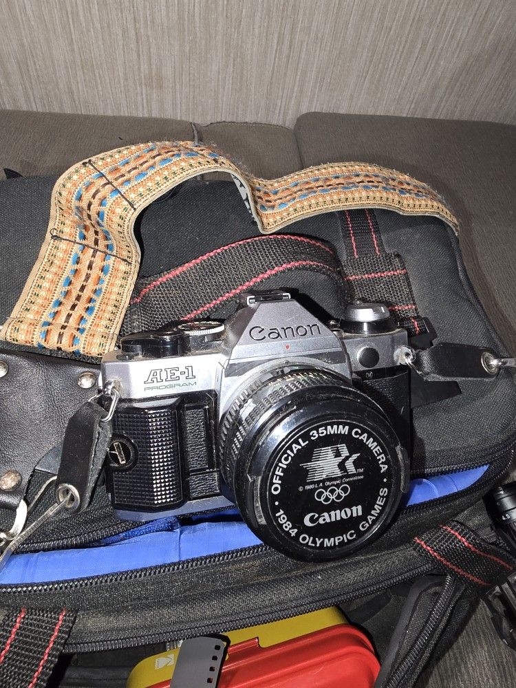 30mm Film Camera Kit – Canon AE-1 Program + Minolta XD5 + Film & Accessories
