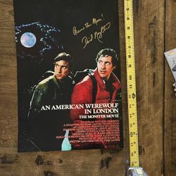 David Naughton Signed American Werewolf In London Poster