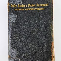 1929 Antique Pocket New Testament, Thomas Nelson & Sons Leather