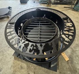 Custom Steel Fire Pit with Cooking Grate