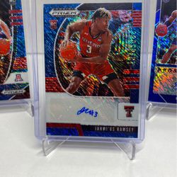 2020/21 Panini Prizm Draft Picks Jahmi’us Ramsey Blue Shimmer Auto 5/13