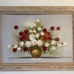 Framed Floral Painting 