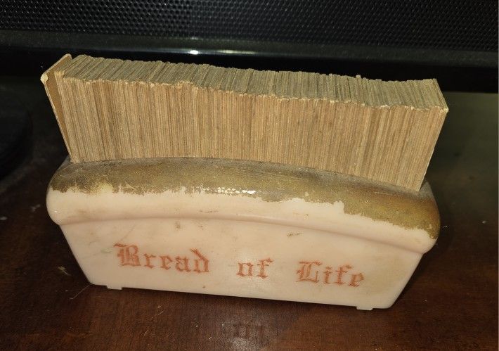Vintage 1950’s Daily Bread Promise Box W Religious Scripture Bible Verses USA