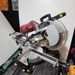 Miter Saw With Laser Guide System by Chicago Electric, 12" double bevel, 