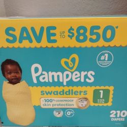 Brand New Pampers Swaddlers Size 1 It Has 210 Diapers $50 Firm Pick Up Only In Bakersfield In The 93308 Area No Holds Cash Only 