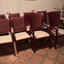 6 side chairs two captains chairs