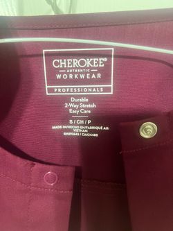 Cherokee workwear scrubs jacket snap front