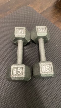 Pair of 15lb dumbbells