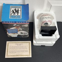 All Star Heroes Mickey Mantle Limited Edition Collector Set Baseball with COA just $10