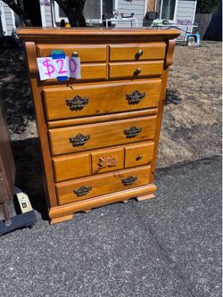 Solid wood dresser