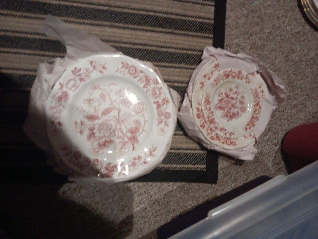 10 Wedgewood Pink China Plates 100 Dollars