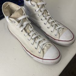 White High top Converse 