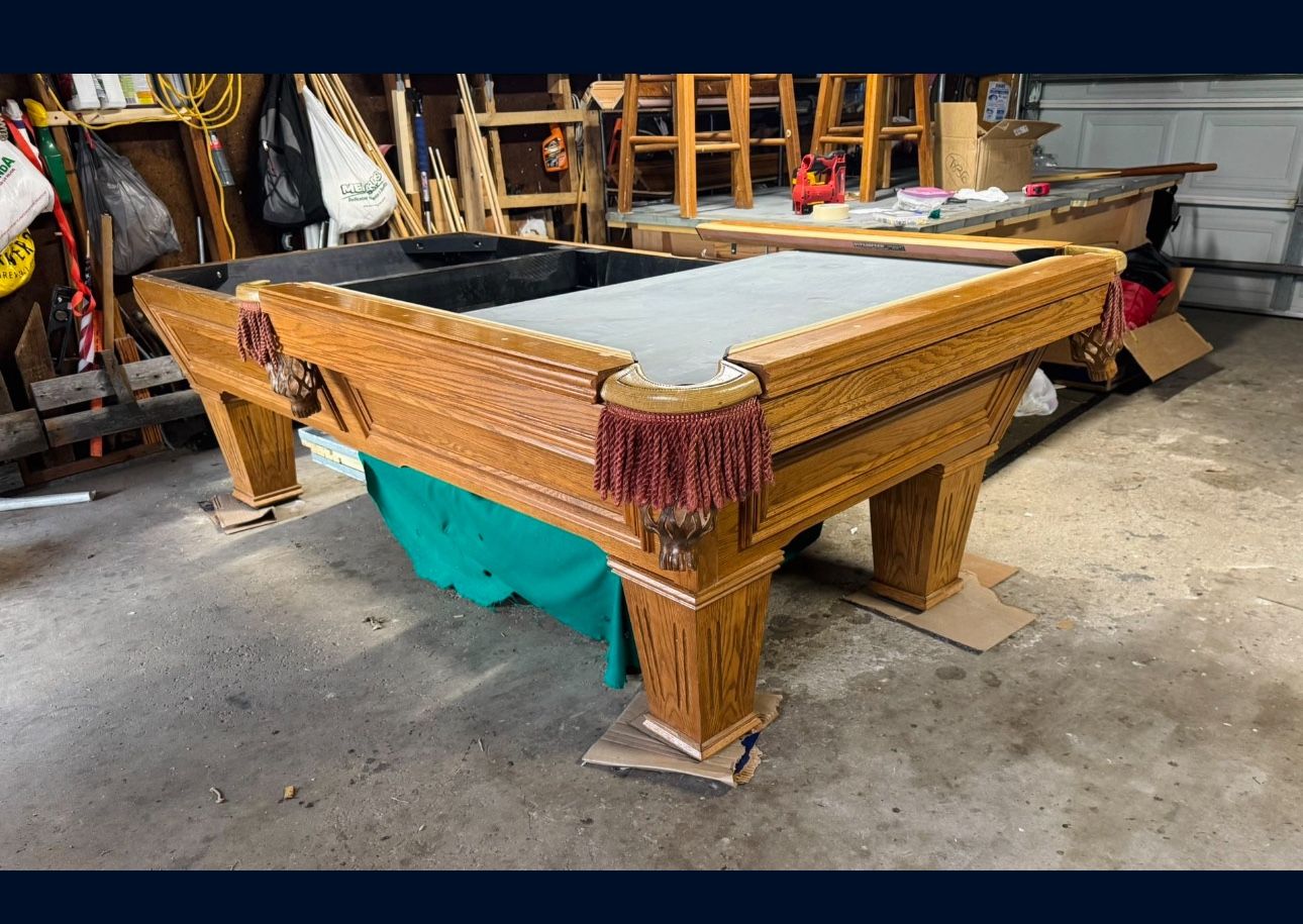 Brunswick 8” Slate Pool Table Billiards
