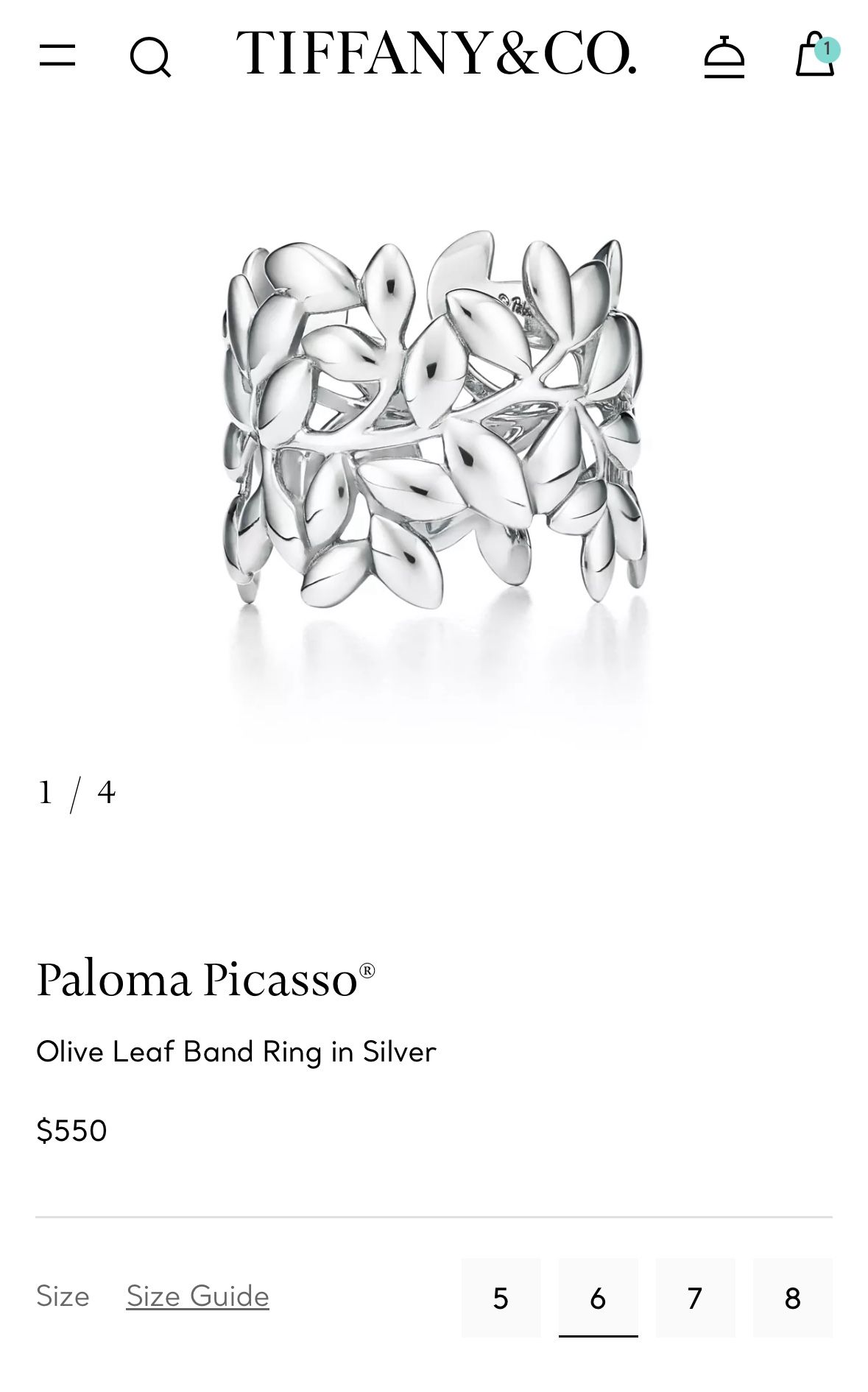 TIFFANY & CO. Ring ( Paloma Picasso ) Size 6