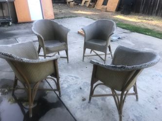 4 Vintage Lloyd Loom Wicker chairs 1940’s
