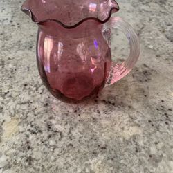 Pilgrim Cranberry Glass - Small Pitcher