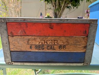 Vintage Adohr Milk Wood Metal Crate