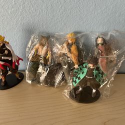 Demon Slayer Figurine Set Tanjiro Rengoku Nezuko Inosuke Zenitsu