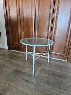 Glass Top Metal Patio Table