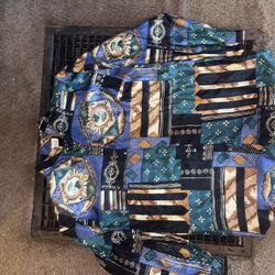 Vintage Men Silk Shirt 