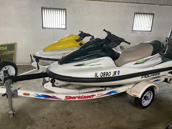 Polaris jet ski pair with trailer