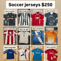 Men’s Soccer Jerseys 12 For $250