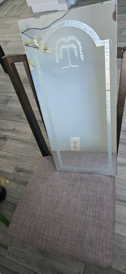 Frameless Vintage Mirror 26" x 12"