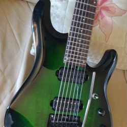 Sterling John Petrucci 7 Strings Signature, 24 Frets, Locking Tuners, Performer In Great Shape, Awesomely Cool + Original Gig Bag; Best $ Or Trade +$