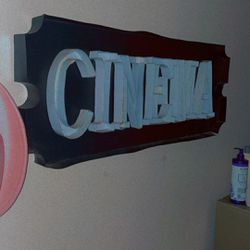 Metal Cinema Decor Sign