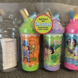 (3) Brand New Munchkin Dora the Explorer Insulated Straw Cups for $10 - PICKUP IN AIEA - I DON’T DELIVER 