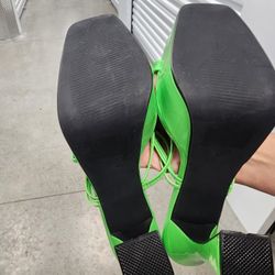 Sexy Neon Green Retro Heels