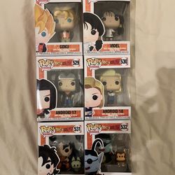 Complete Dragon Ball Z Funko Pop Set (#527–532) - Goku, Videl, Androids, Yamcha, King Kai