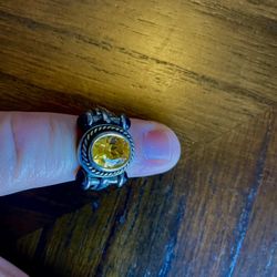 Woman’s ring 925 Citrine ring...