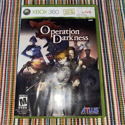 Operation Darkness (Microsoft Xbox 360, 2008) CIB Rare Atlas game  Disc is mint Manual is mint  Case had wear on it  And art work is good condition 