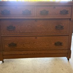 Antique Dresser With Mirror
