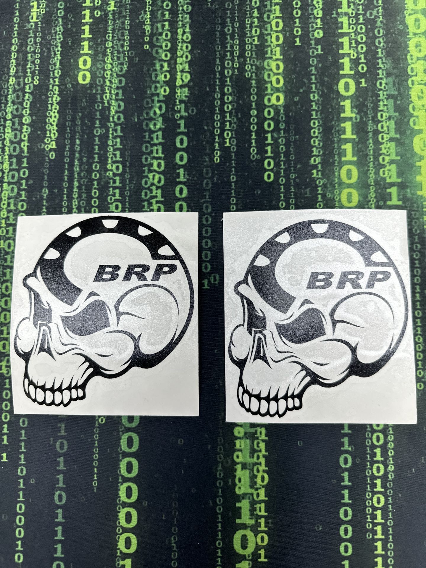 2 Canam 5” BRP Skulls In Black Stickers