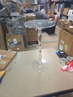 Acrylic side table clear roman column sofa coffee Nightstand