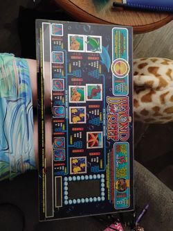 Glass casino machine plaque