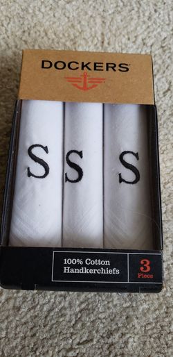 3 new handkerchiefs S letter