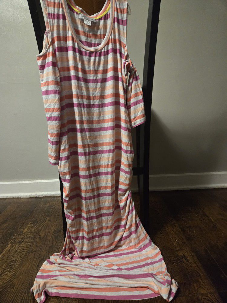 Long Striped Sun Dress