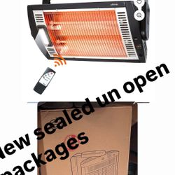 Shinic Electric Garage Heater with Remote, 1500W/750W Ceiling Mounted Radiant Quartz Heater with Work Light, 90° Rotation, 5 Mode Settings, Ideal for 