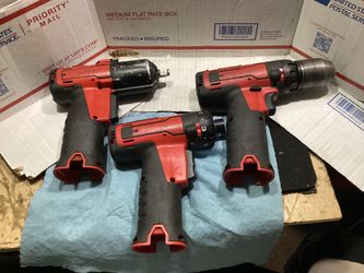 3 piece Snap-on 14.4v 1/4” Hex drill/driver 3/8” impact wrench & 3/8” drill