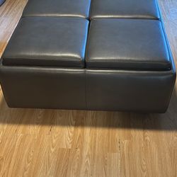 Leather Ottoman Living Spaces 