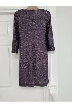 Nicole Miller Purple Sequin Dress Sze 8