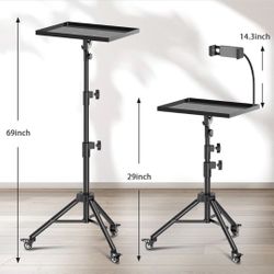 Stand with Wheels, Laptop Tripod from 29" to 69"  X(82)