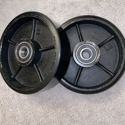 Pallet Jack Steer PU Wheel- 7" Diameter x 2" Wide 20 mm ID